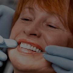 Woman receiving dental care